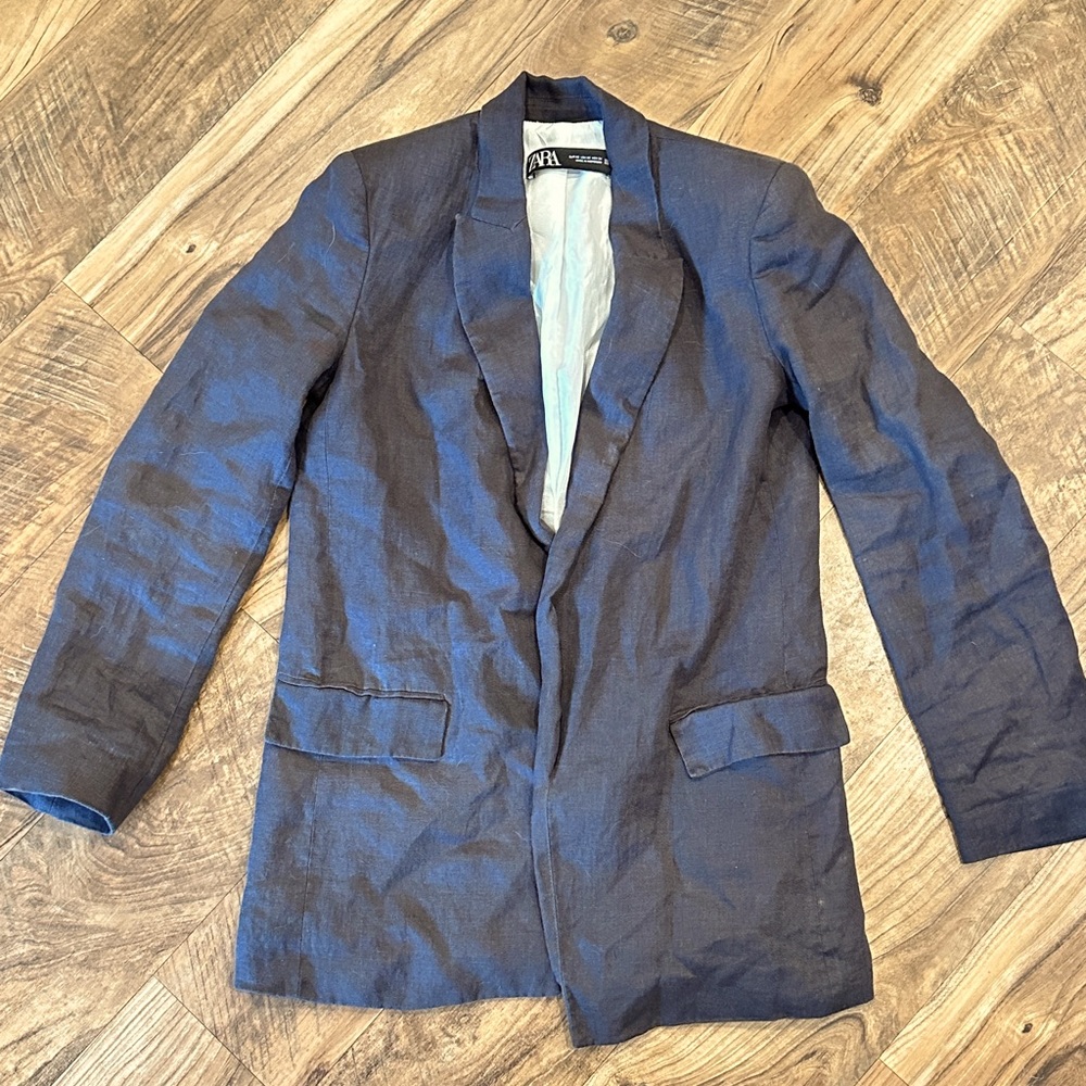 Zara Linen Blazer (grey)